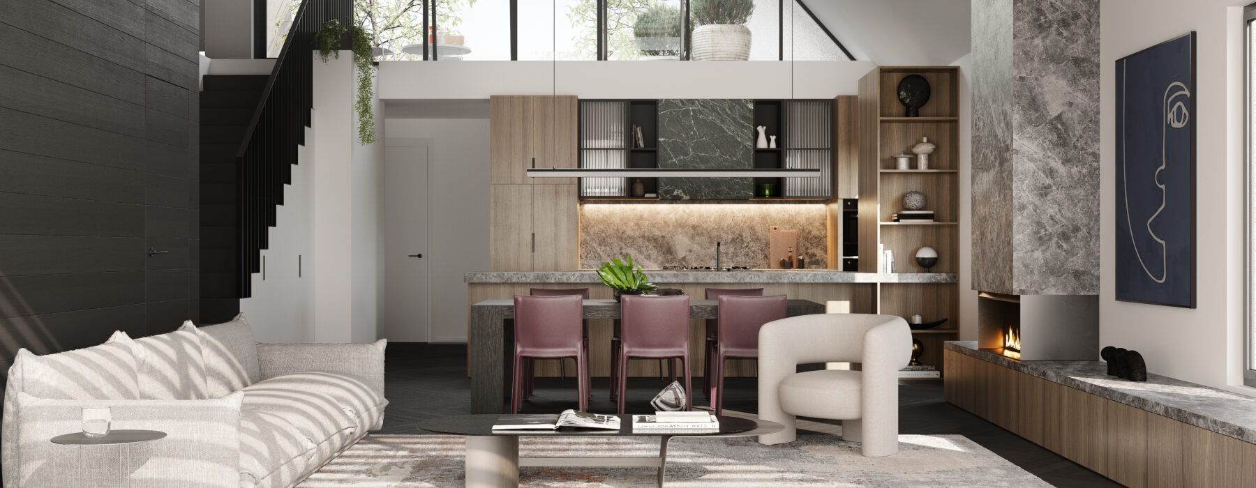 Brougham Kitchen Living Unit 3 Final www nordstudio com au JPG